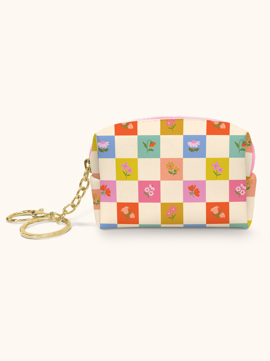 Porte-monnaie - Fleurs En Damier