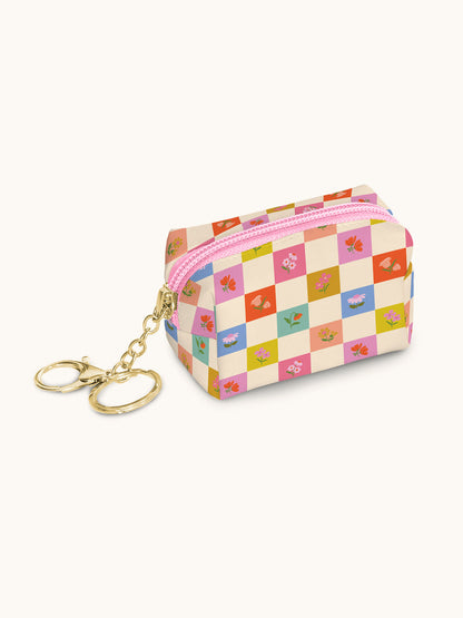 Porte-monnaie - Fleurs En Damier