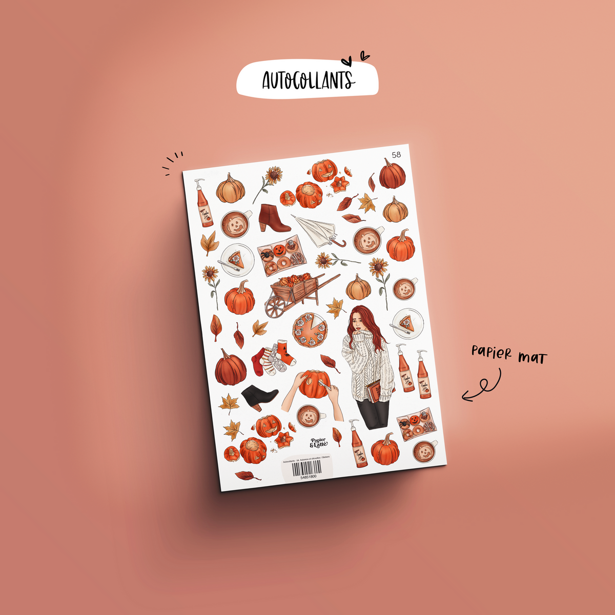 Autocollants - Automne & Citrouilles