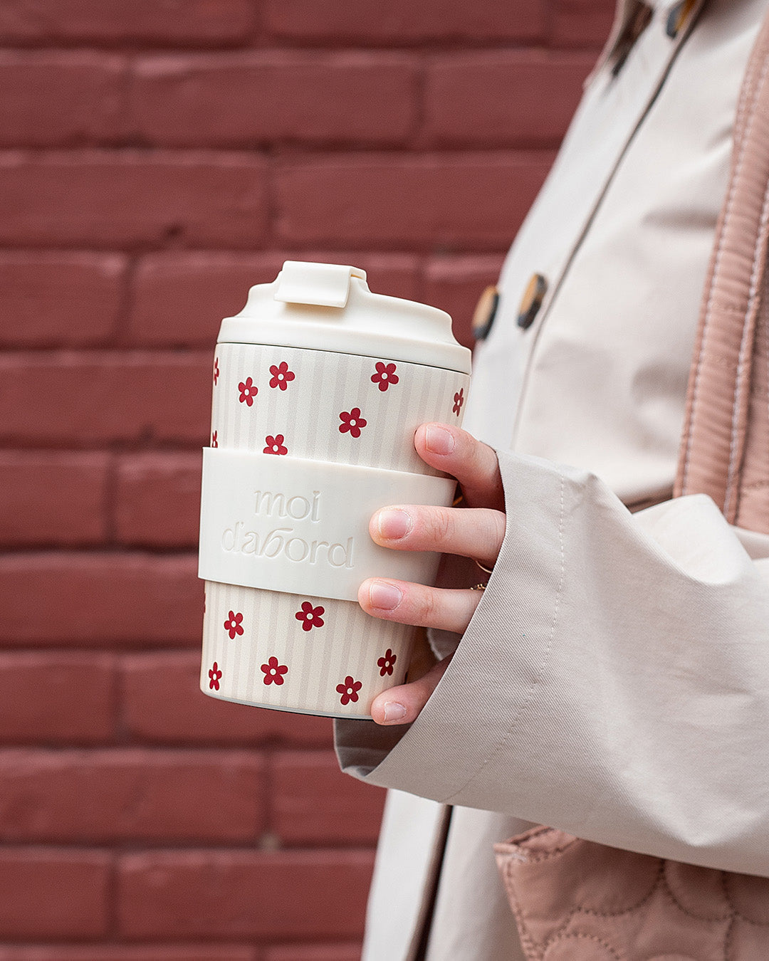 Tasse De Voyage - Rayures Florales