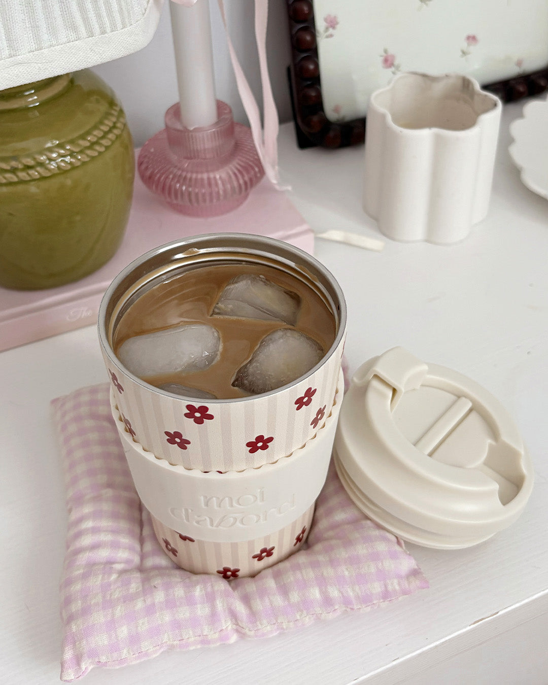 Tasse De Voyage - Rayures Florales
