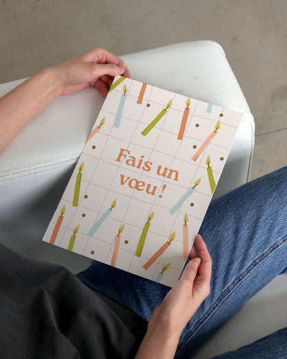 Carte De Souhait Géante - Fais Un Vœu