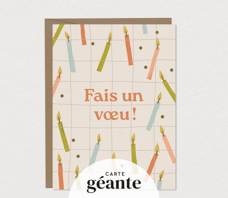 Carte De Souhait Géante - Fais Un Vœu