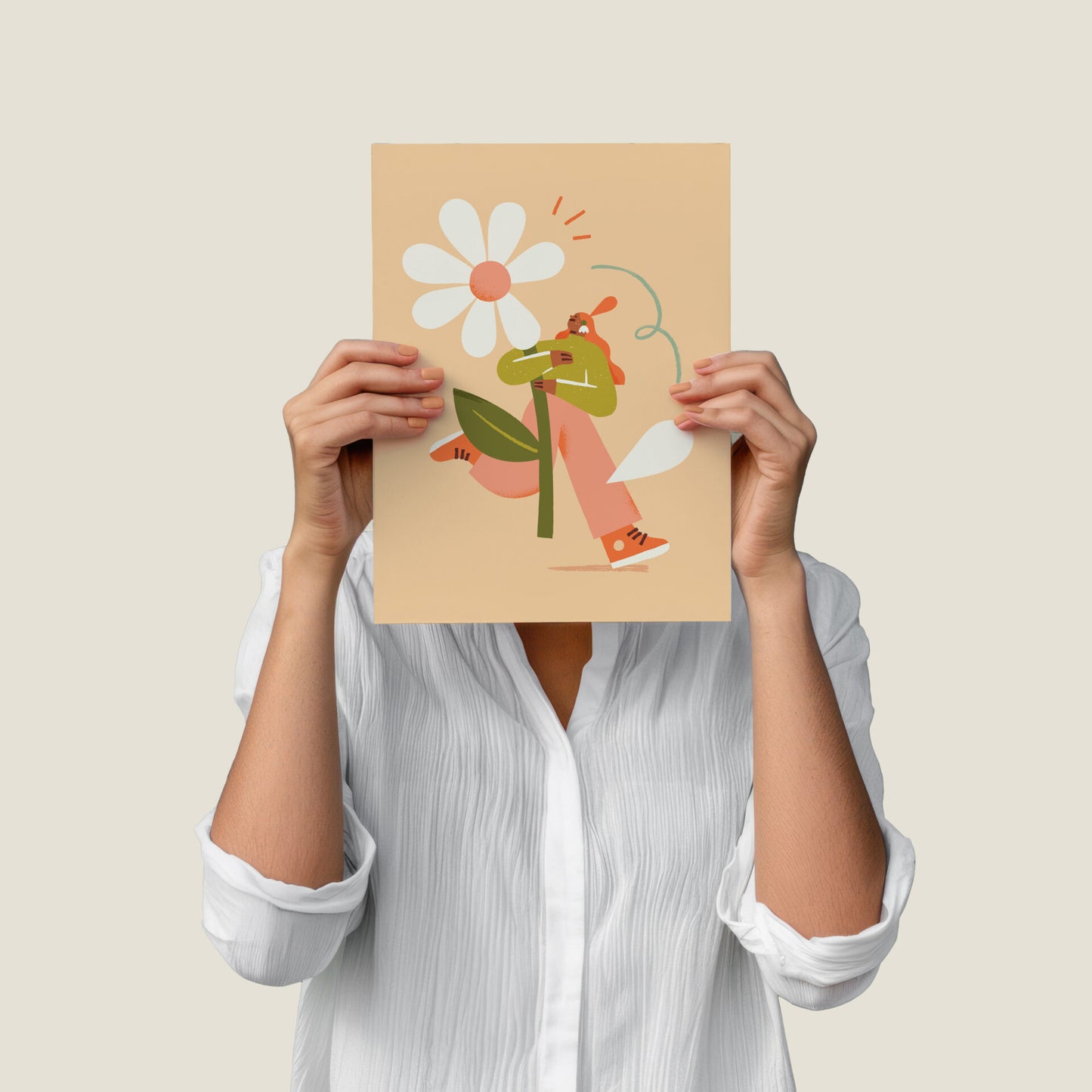 Carte De Souhait Géante - Daisy