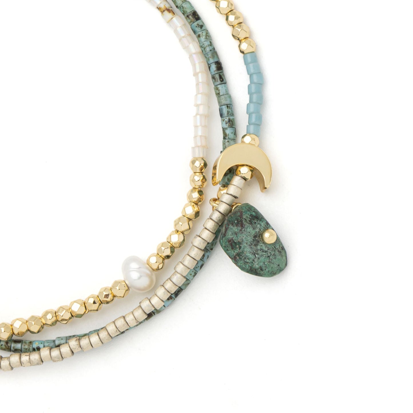 Bracelet 2 En 1 - Turquoise Africaine