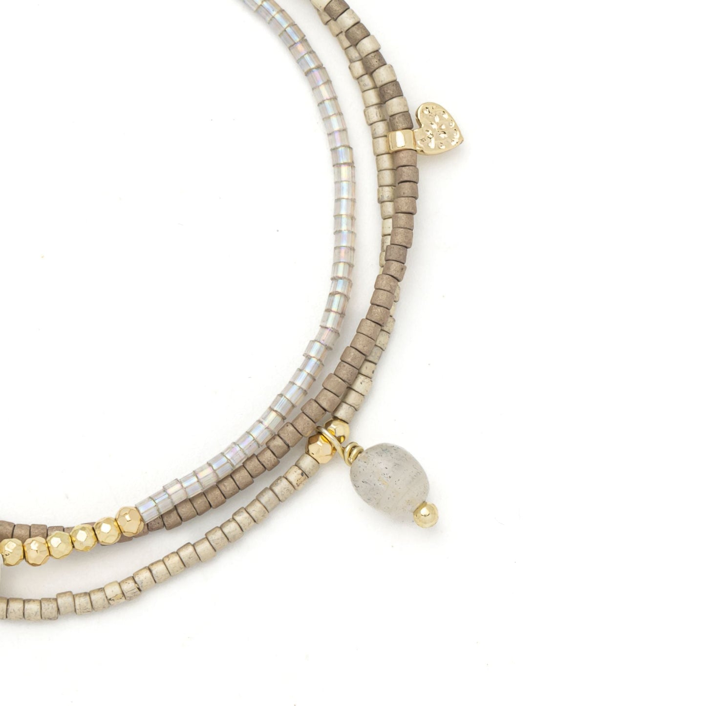 Bracelet 2 En 1 - Labradorite