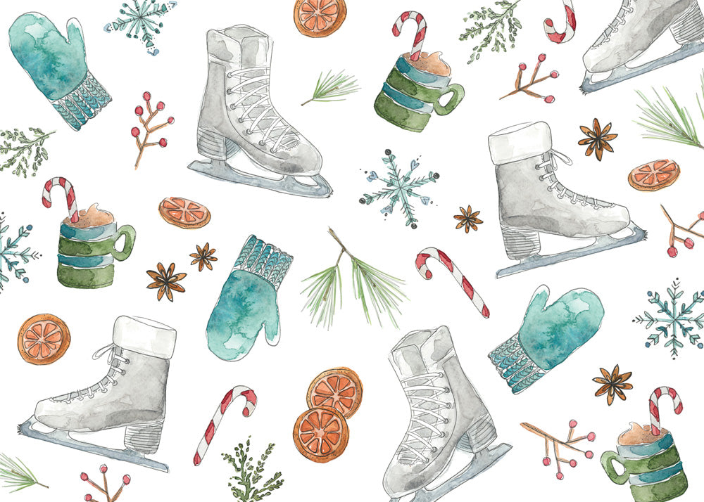 Mini Carte De Noël - Blanche