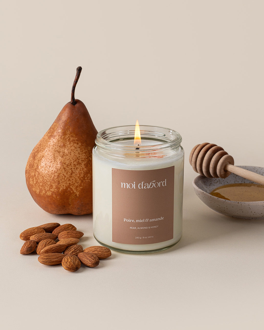 Bougie De Soya - Poire, Miel & Amande