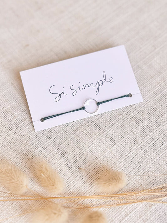 Bracelet Marilou - Teal & Argent