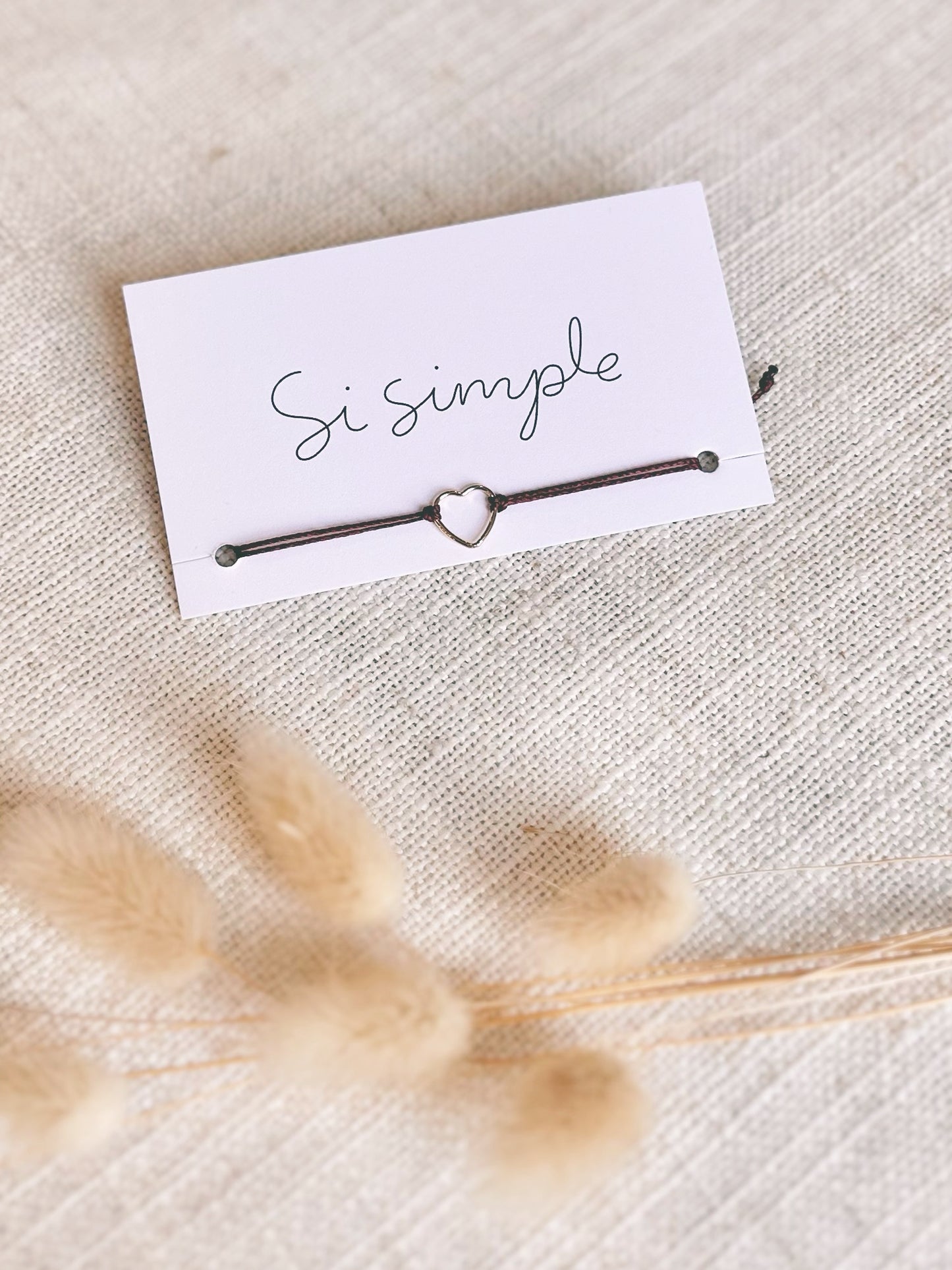 Bracelet Coeur - Bourgogne & Or