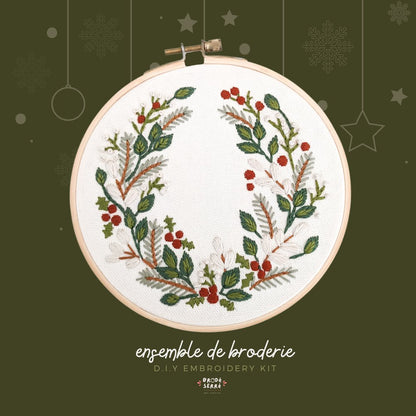 Kit De Broderie D.I.Y. - Couronne D’hiver