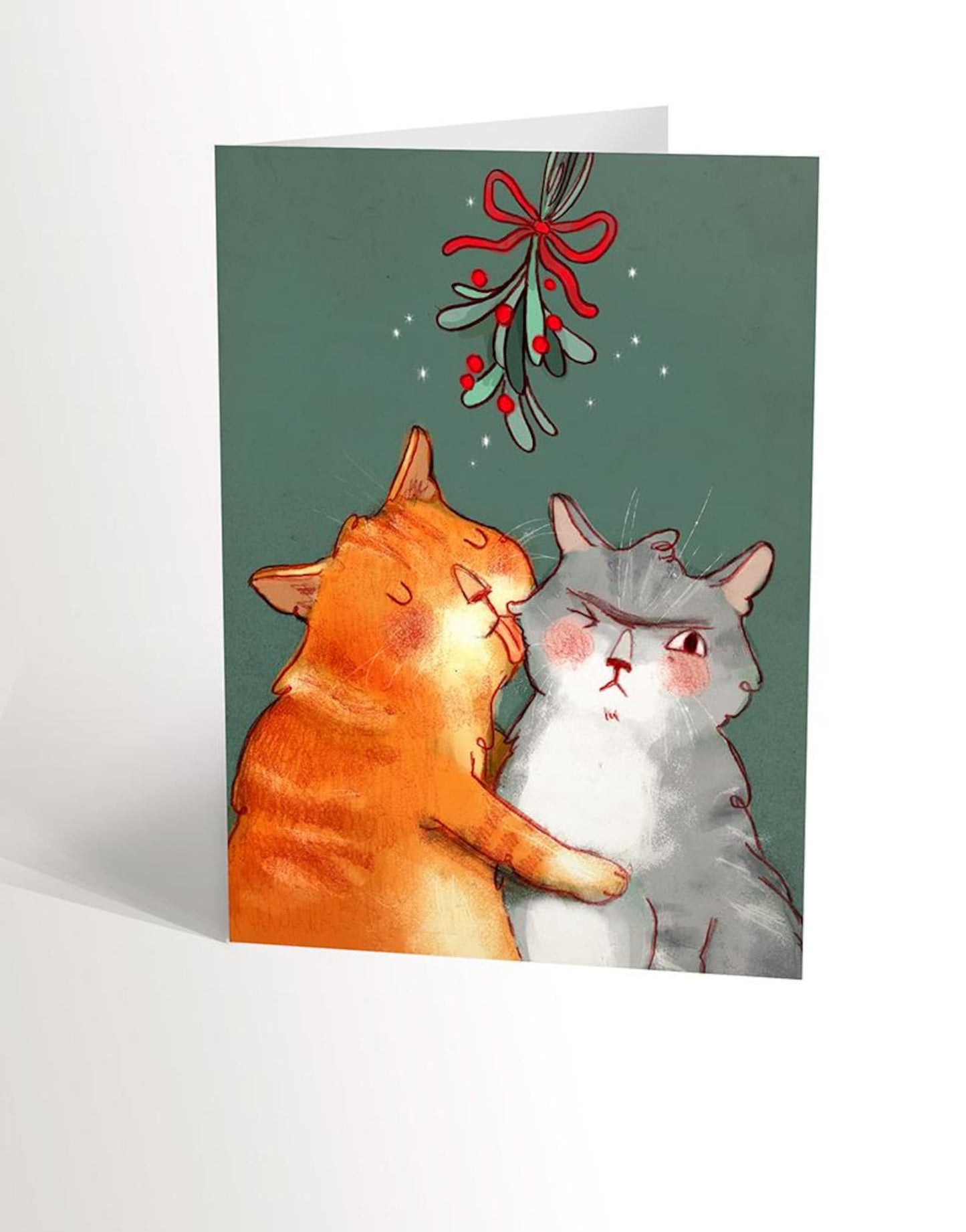 Carte De Noël - Sous Le Gui