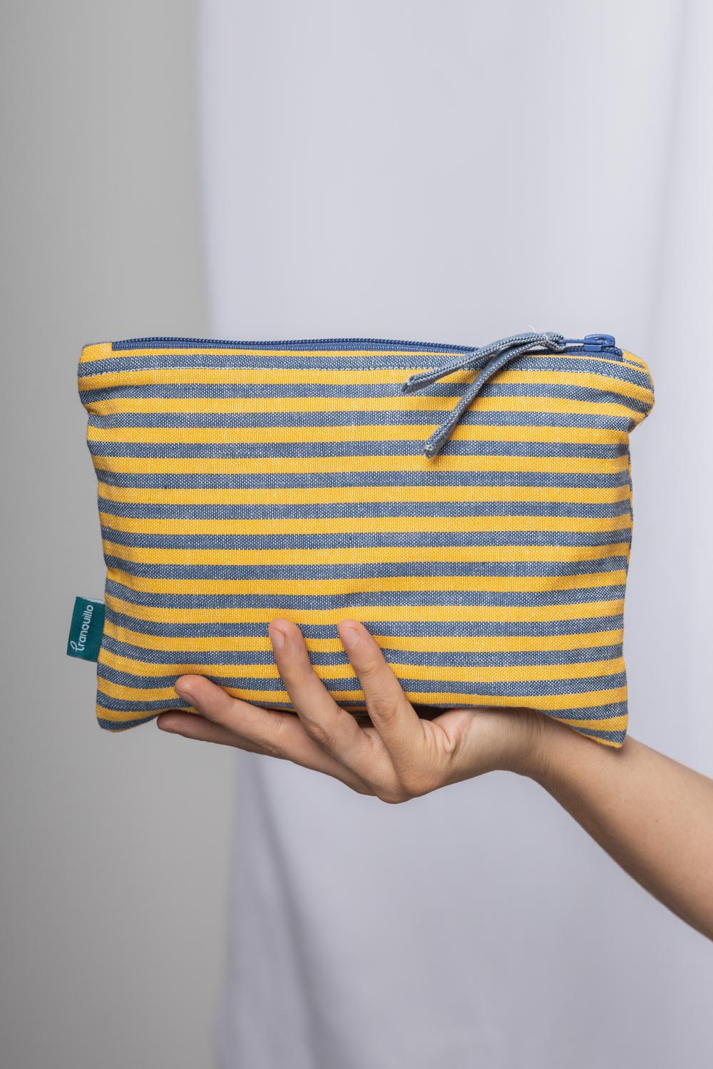 Trousse - Rayé Bleu & Jaune