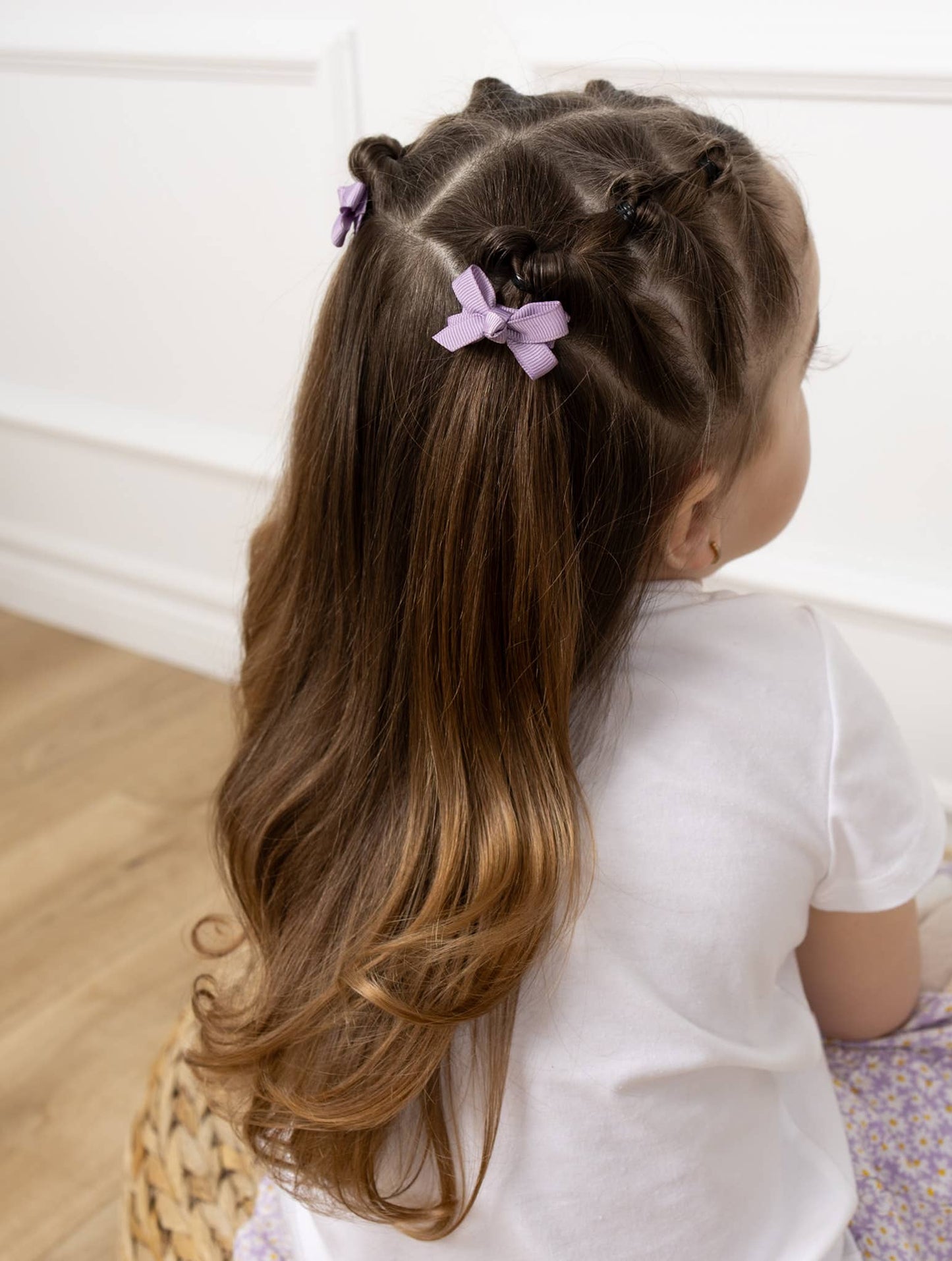 Mini Boucles - Blanc & Rose