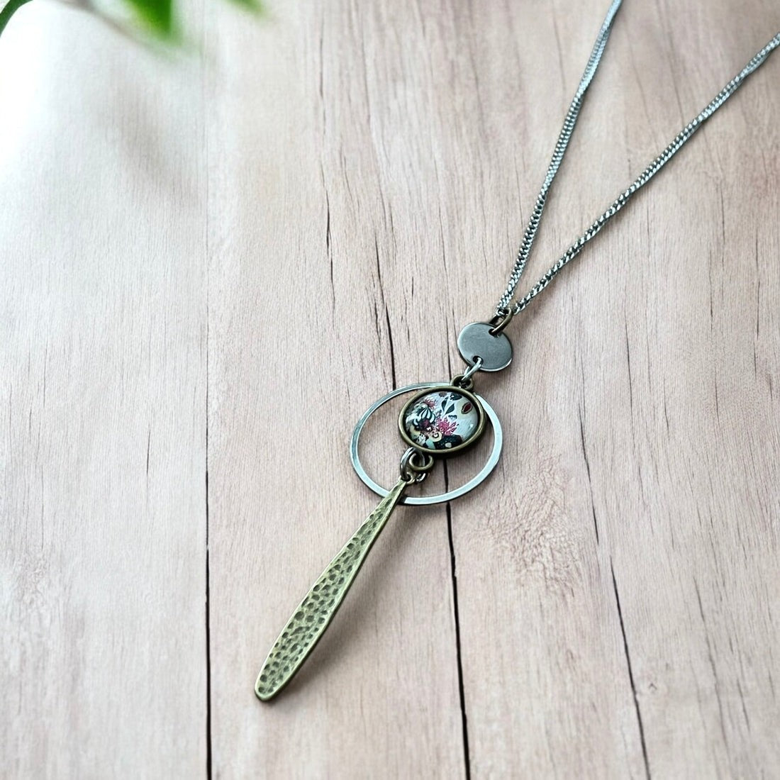 Collier - Fleuri & Bronze