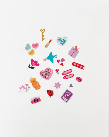 Autocollants Washi - Amour