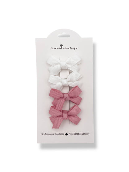 Mini Boucles - Blanc & Rose