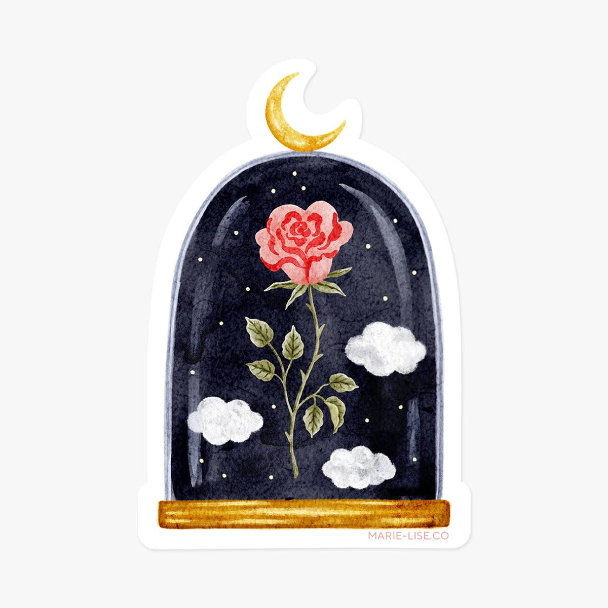 Autocollant - Rose De Minuit