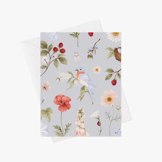 Carte De Souhait - Merle Bleu