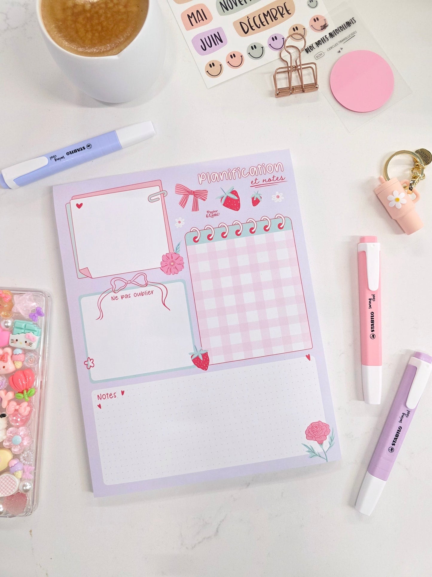 Bloc-Notes - Notes À La Fraise