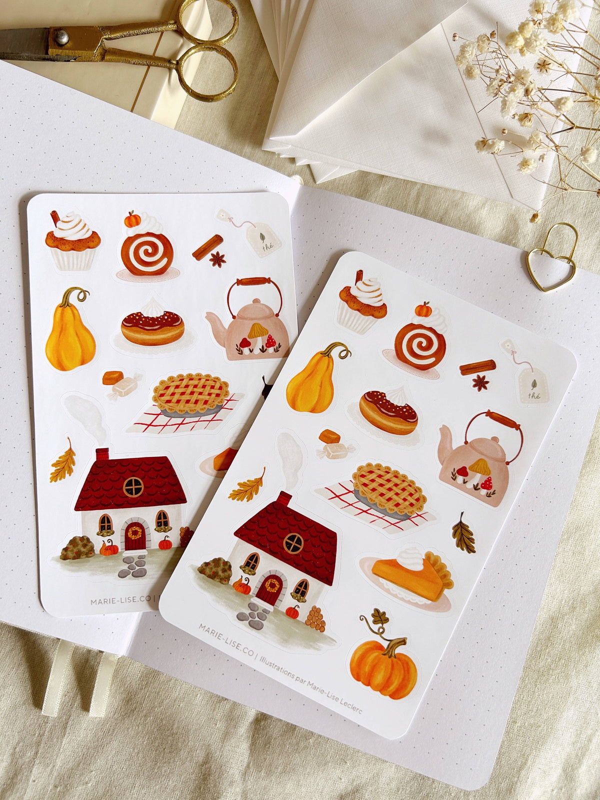 Feuille D'autocollants - Thanksgiving