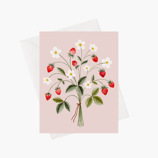 Carte De Souhait - Bouquet De Fraises