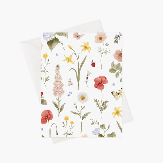 Carte de souhait - Fleurs estivales