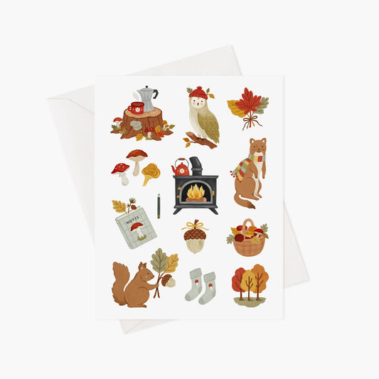 Carte De Souhait - Forêt D'automne