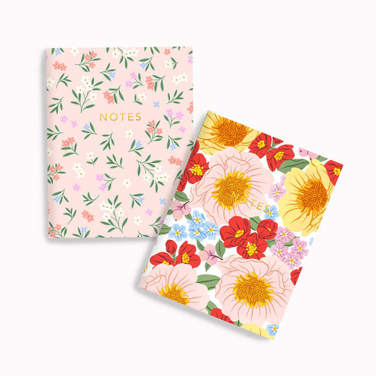 Duo De Carnets De Poches - Floral Rose