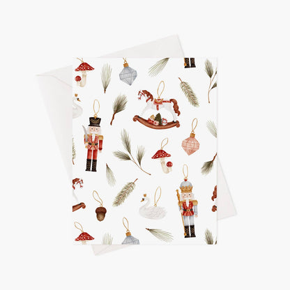 Carte De Noël - Ornements Casse-Noisette