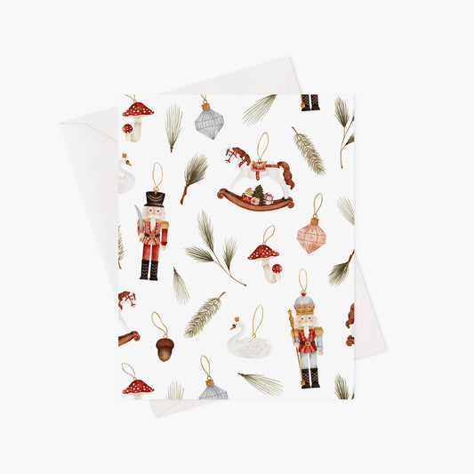 Carte De Noël - Ornements Casse-Noisette