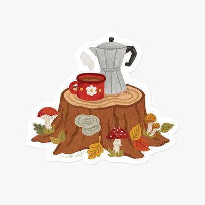 Autocollant - Café En Forêt
