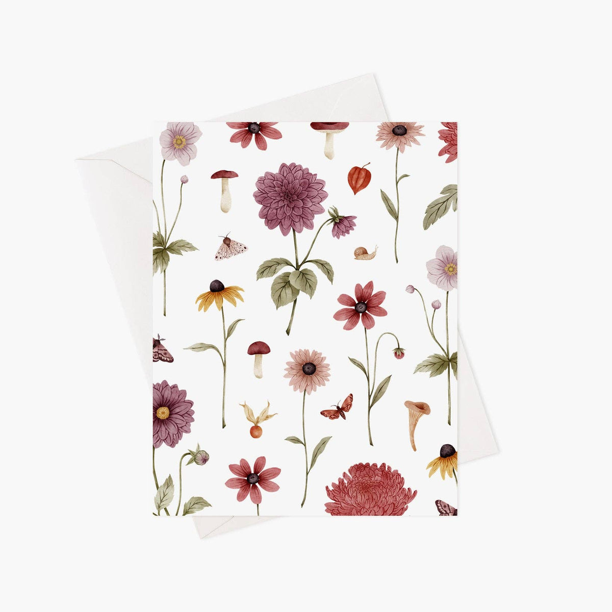 Carte De Souhait - Fleurs Automnales