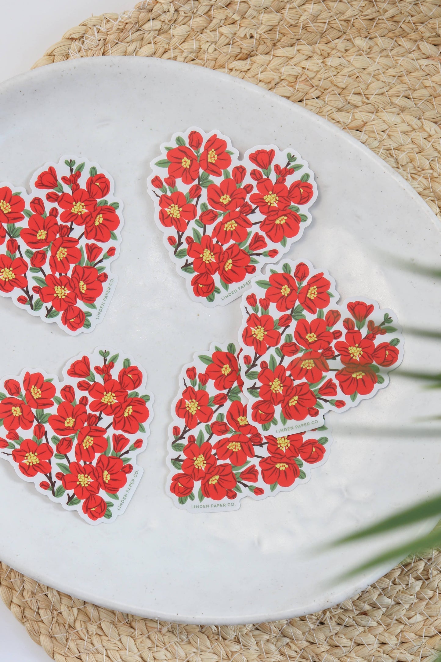 Autocollant - Cœur en fleur