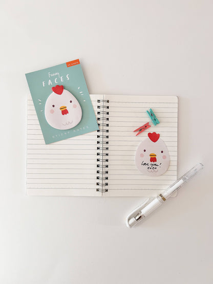 Face Rigolote Autocollante - Poulet