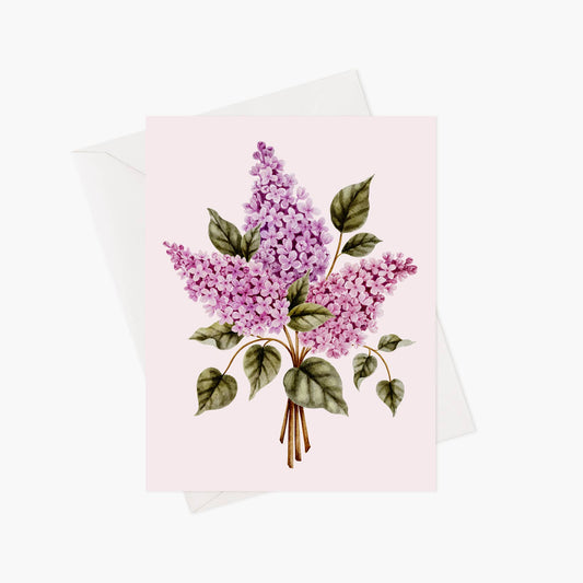 Carte De Souhait - Bouquet De Lilas