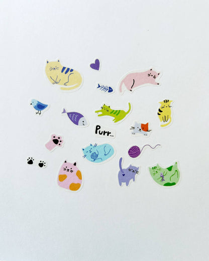 Autocollants Washi - Chats