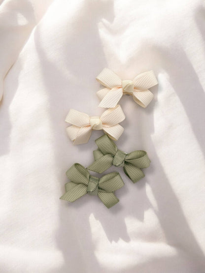 Mini Boucles - Ivoire & Sauge