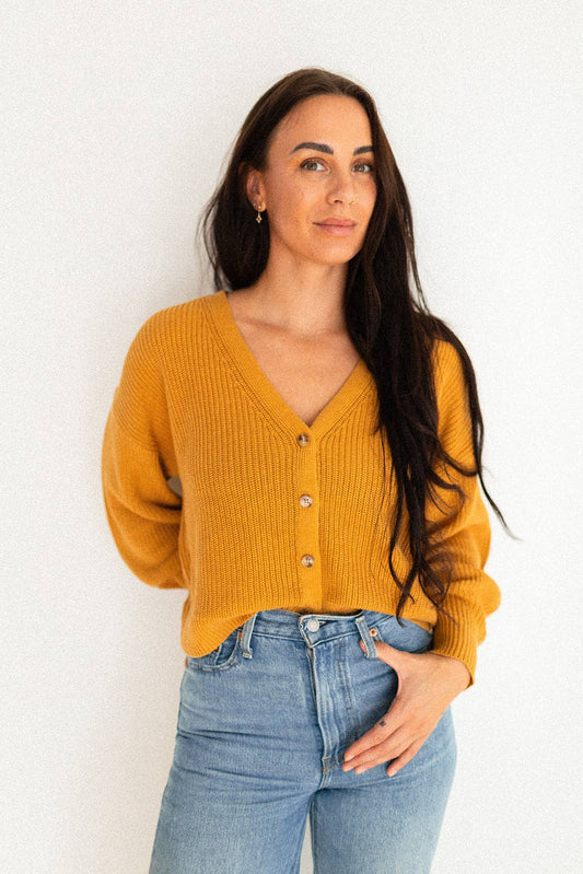Cardigan - Jaune Doré