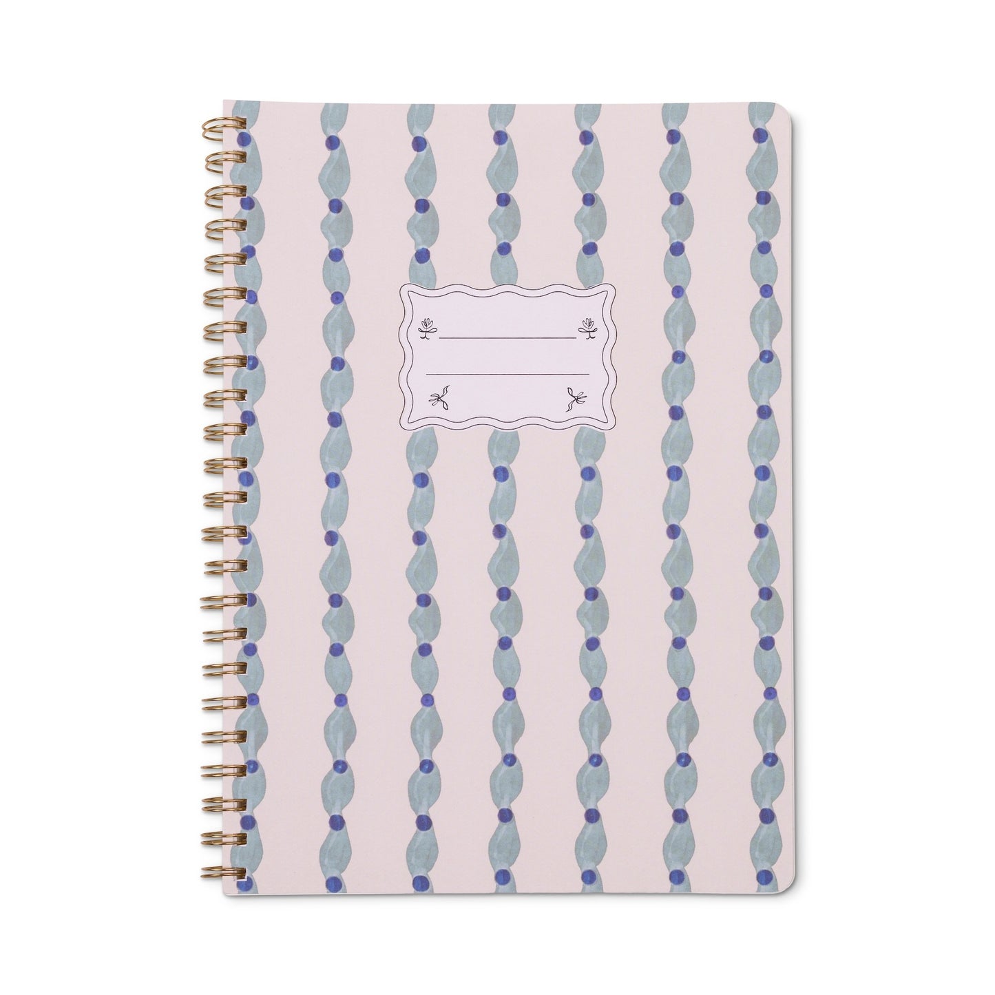 Cahier De Notes - Grand - Beige & Bleu