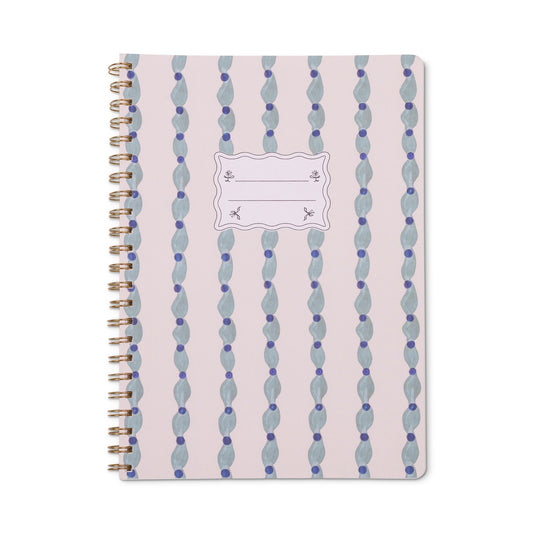 Cahier De Notes - Grand - Beige & Bleu