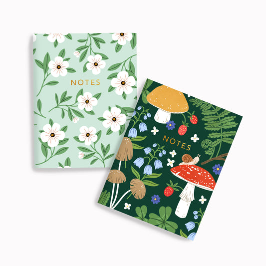 Duo De Carnets De Poche - Champignons