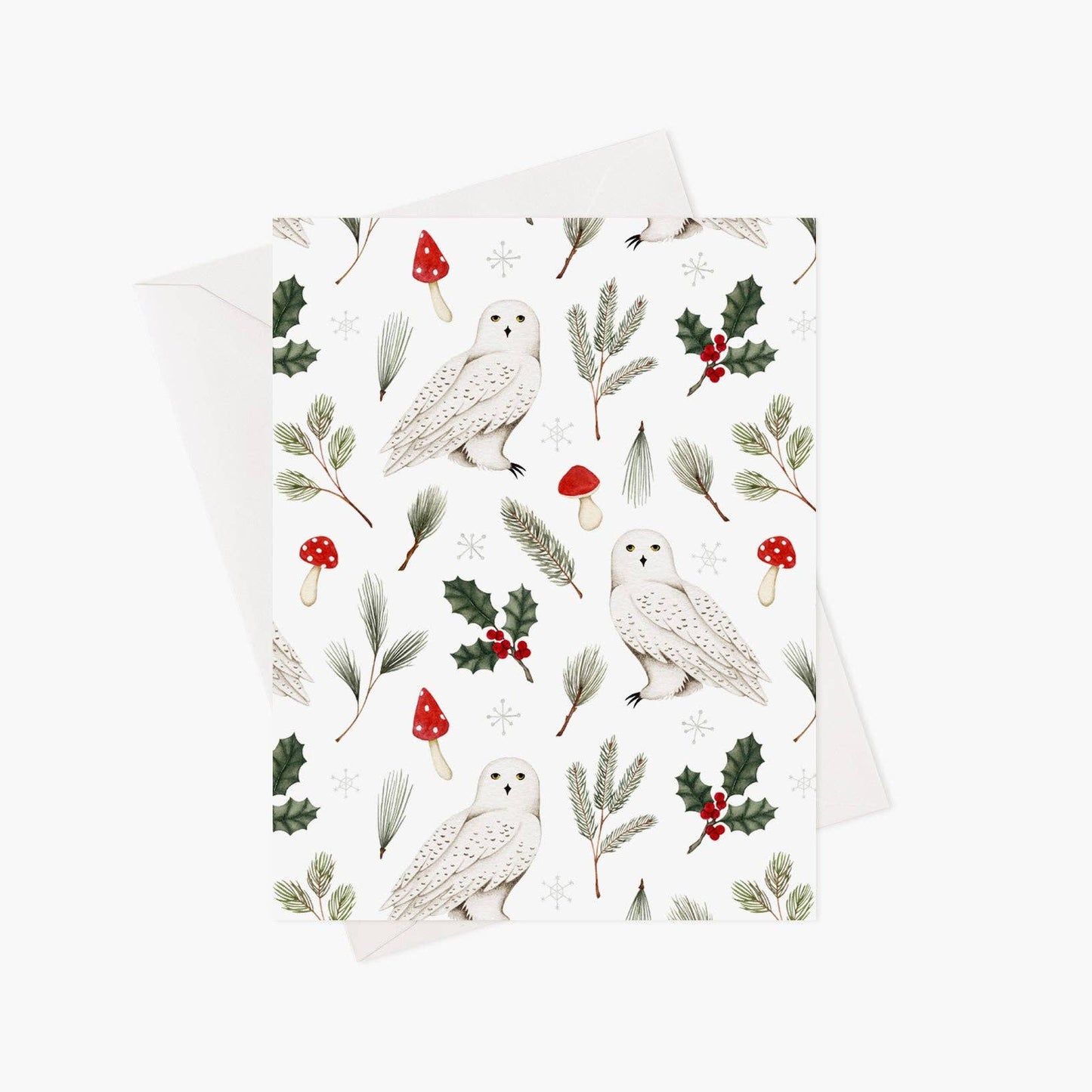Carte De Noël - Harfang Des Neiges