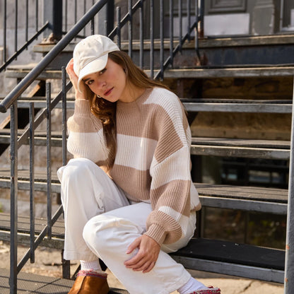 Chandail Mélina - Rayures Crème