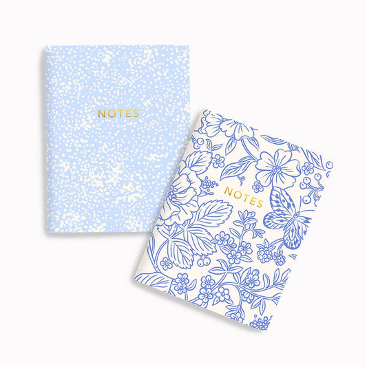 Duo De Carnets De Poche - Blue Garden