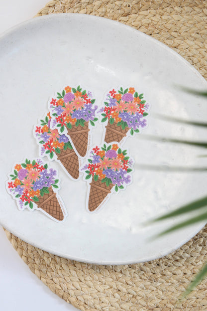 Autocollant - Glace Florale