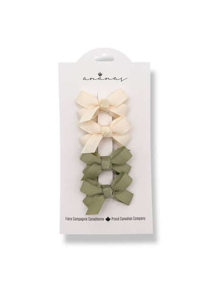 Mini Boucles - Ivoire & Sauge