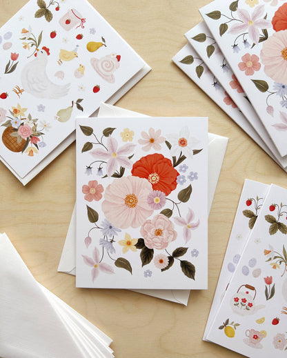 Carte De Souhait - Pastel fleuri