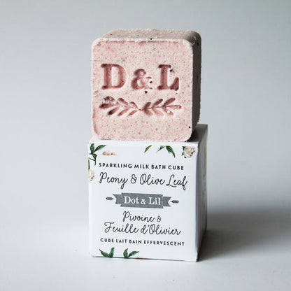 Cube De Bain - Pivoine & Feuille D’Olivier