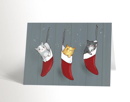 Carte De Noël - Chats De Noël